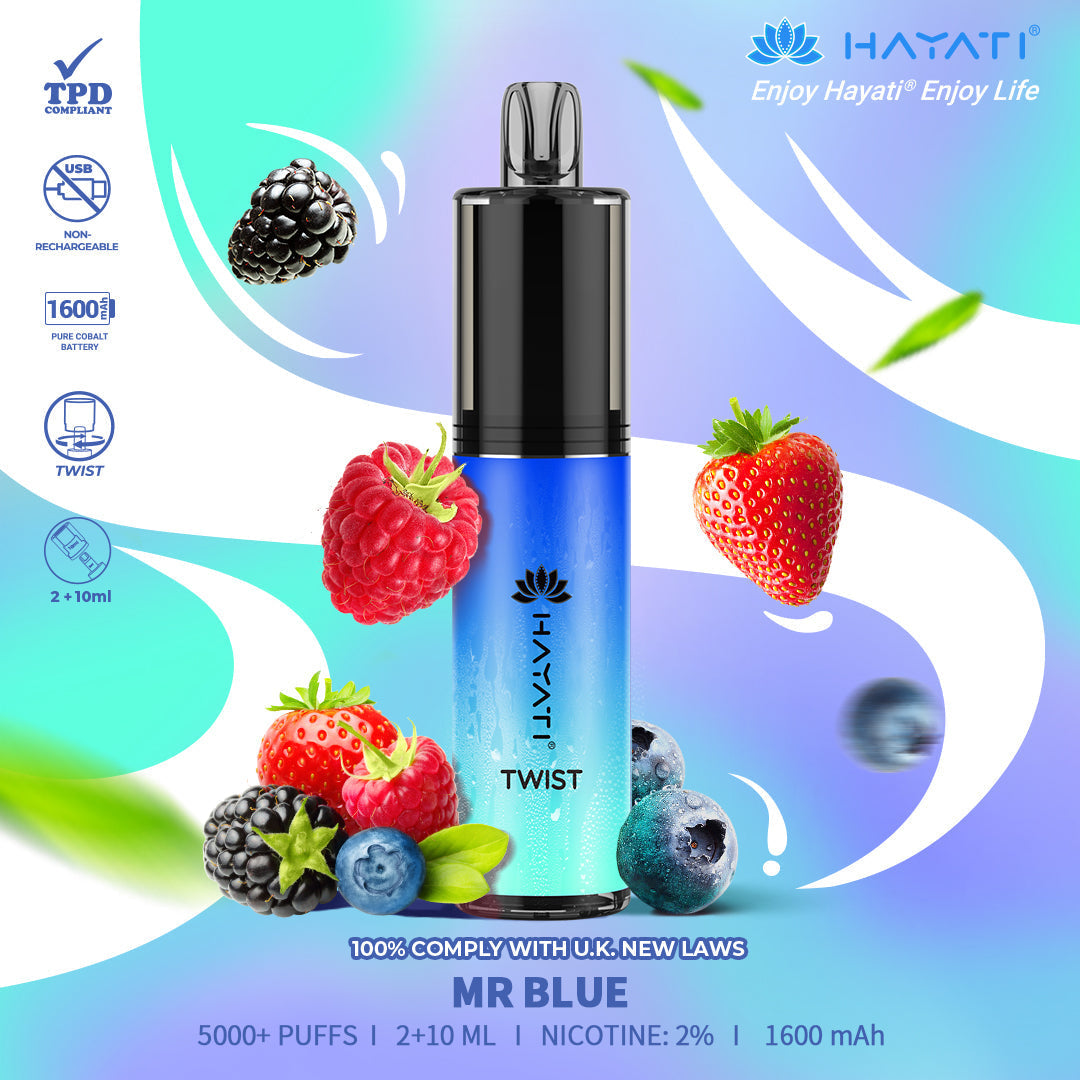 Hayati Twist 5000 Puffs Box of 5 Disposable Vape