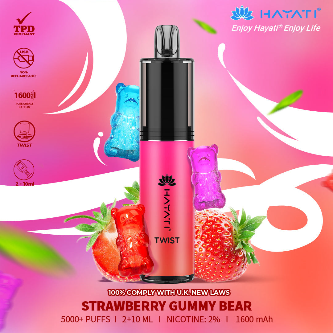 Hayati Twist 5000 Puffs Box of 5 Disposable Vape