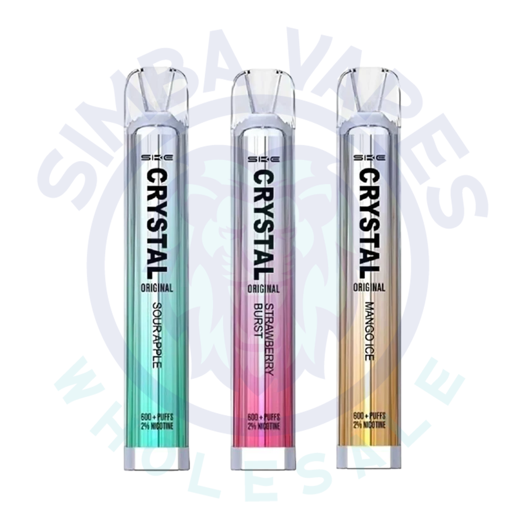 SKE Crystal Bar 600 Puffs Disposable Vape (Boîte de 10)