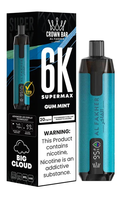 Al Fakher Supermax 6000 Puffs Disposable Vape (Box of 10)