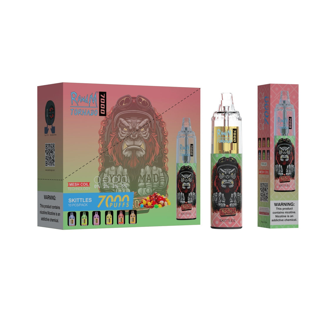 RAndM Tornado 7000 Puffs Disposable Vape (Boîte de 10)