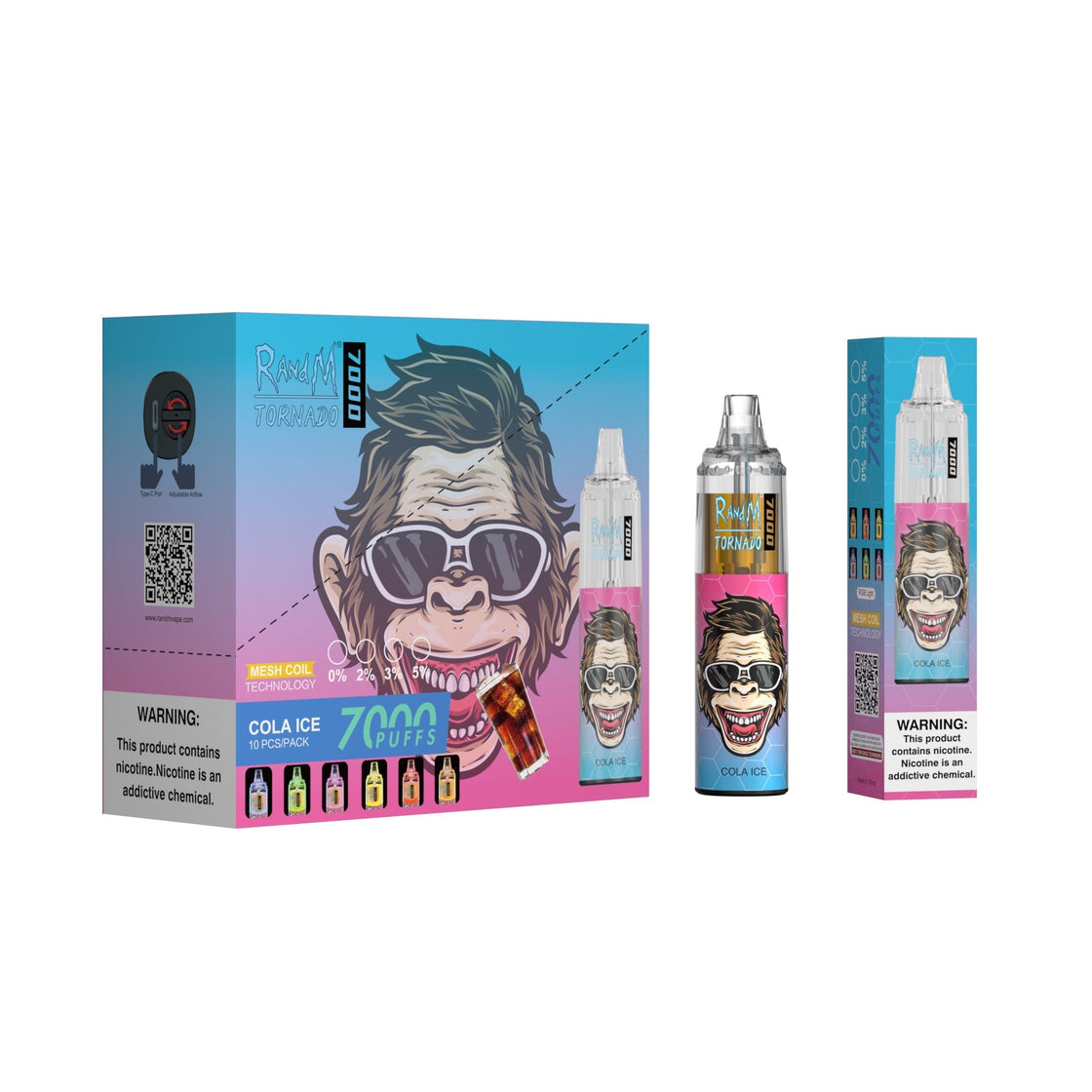 RAndM Tornado 7000 Puffs Disposable Vape (Boîte de 10)