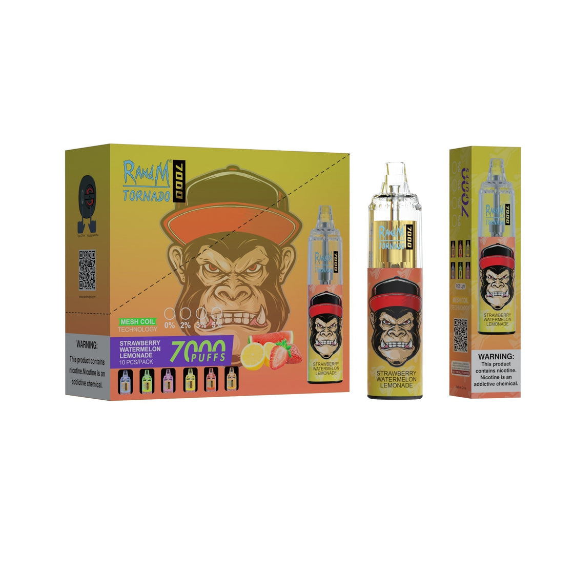 RAndM Tornado 7000 Puffs Disposable Vape (Boîte de 10)