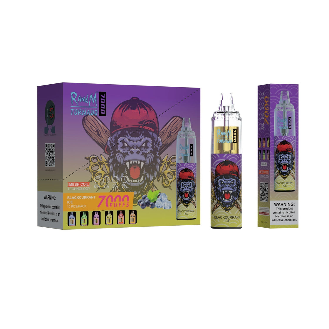 RAndM Tornado 7000 Puffs Disposable Vape (Boîte de 10)