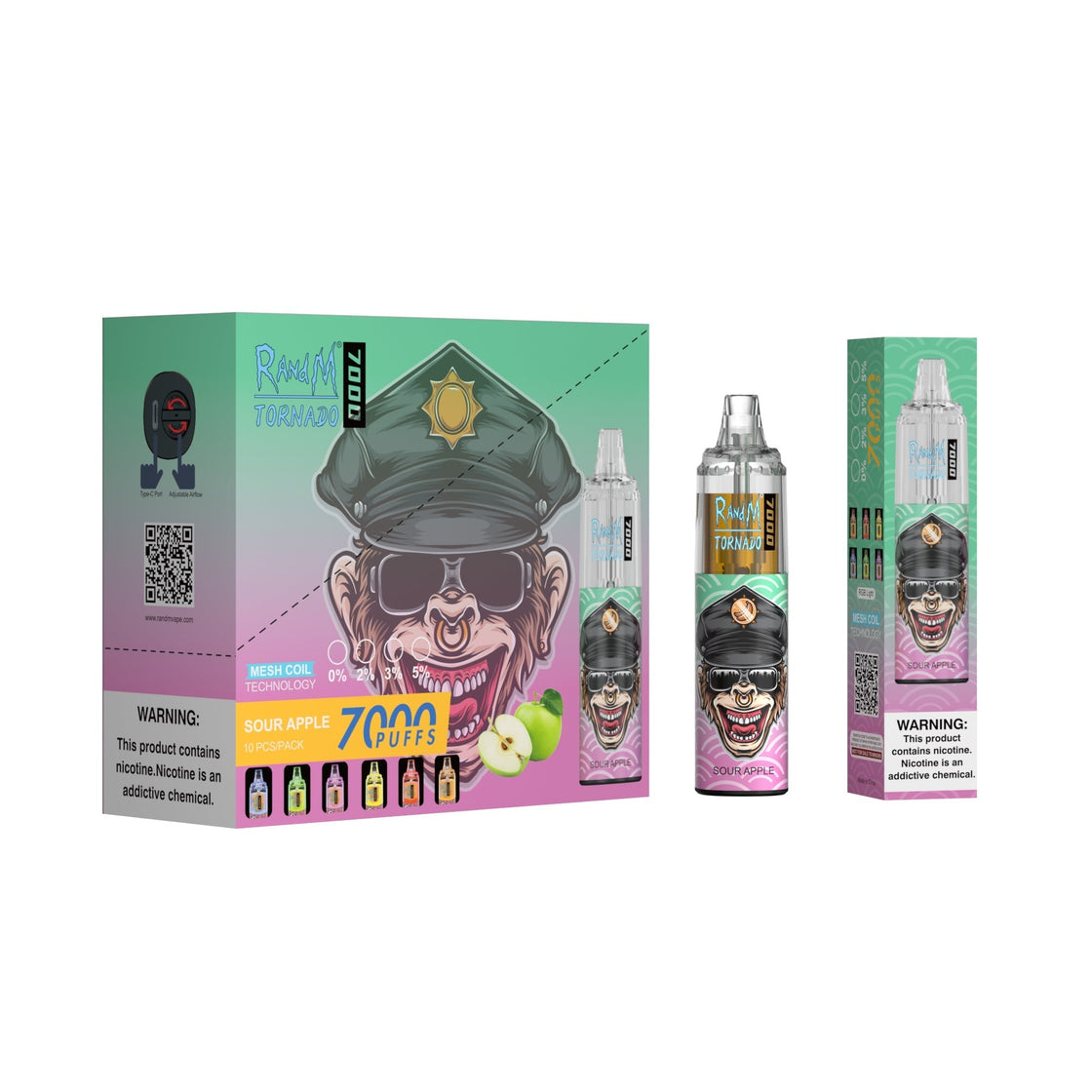 RAndM Tornado 7000 Puffs Disposable Vape (Boîte de 10)