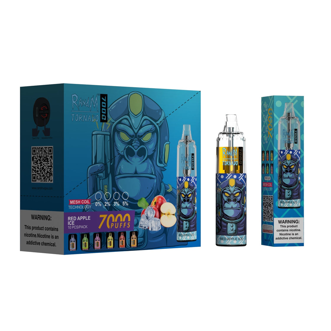 RAndM Tornado 7000 Puffs Disposable Vape (Boîte de 10)