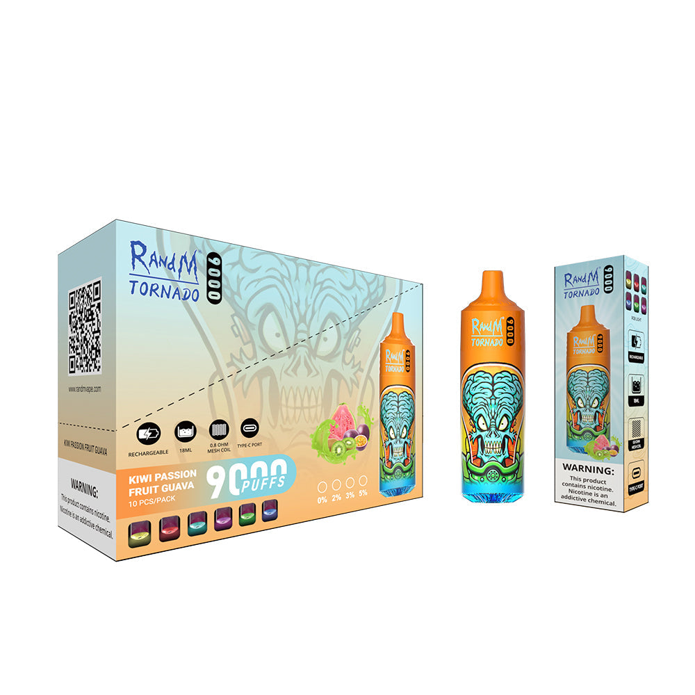 RAndM Tornado 9000 Puffs Disposable Vape (Boîte de 10)