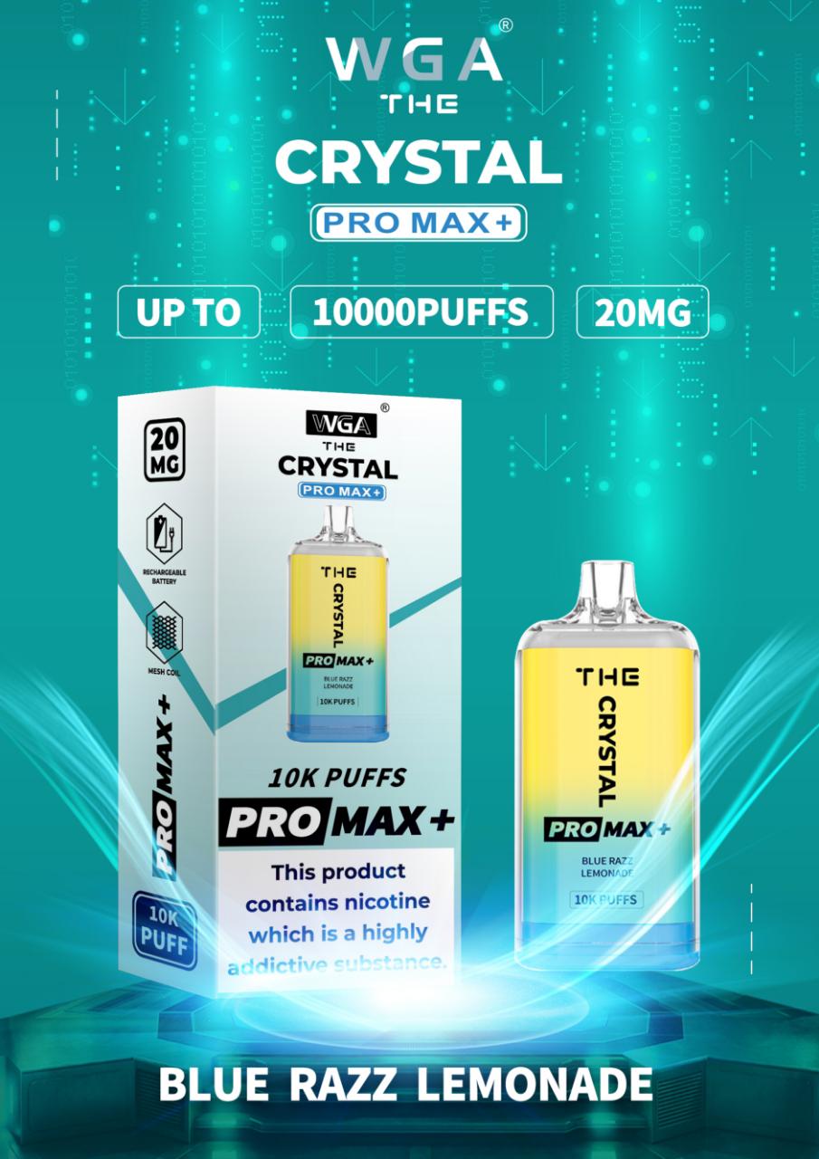 The Crystal Pro Max + 10000 Disposable Vape Pod (Boîte de 10)