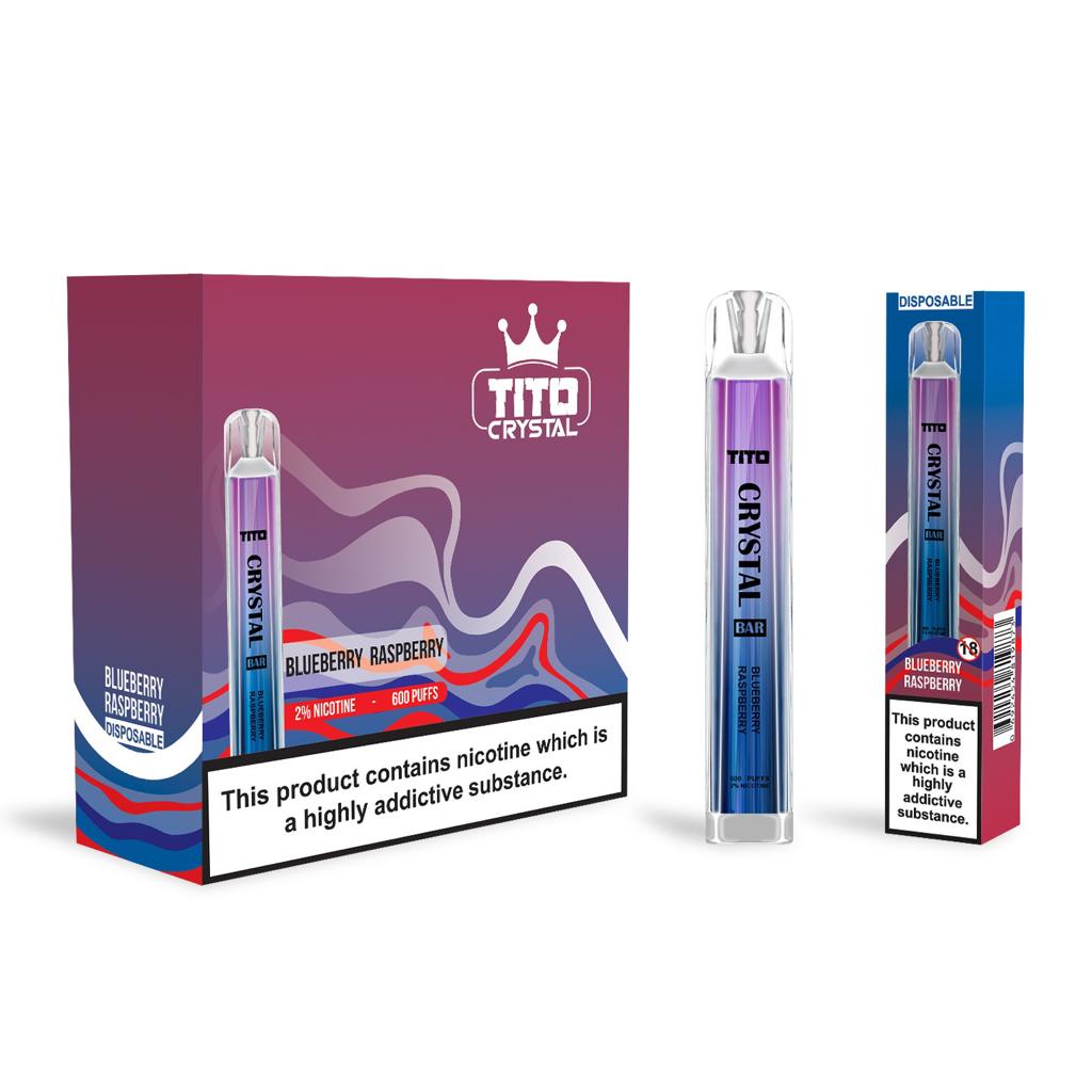 Tito Crystal Bar Vape Pen 600 Puffs (Boîte de 10)