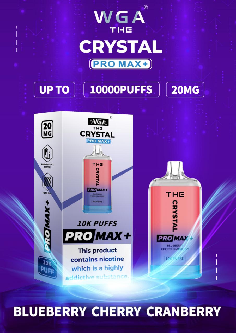 The Crystal Pro Max + 10000 Disposable Vape Pod (Boîte de 10)