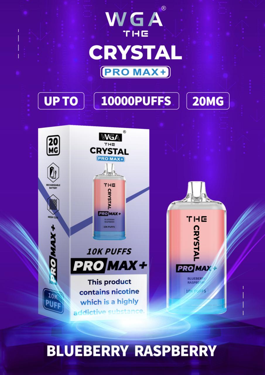 The Crystal Pro Max + 10000 Disposable Vape Pod (Boîte de 10)