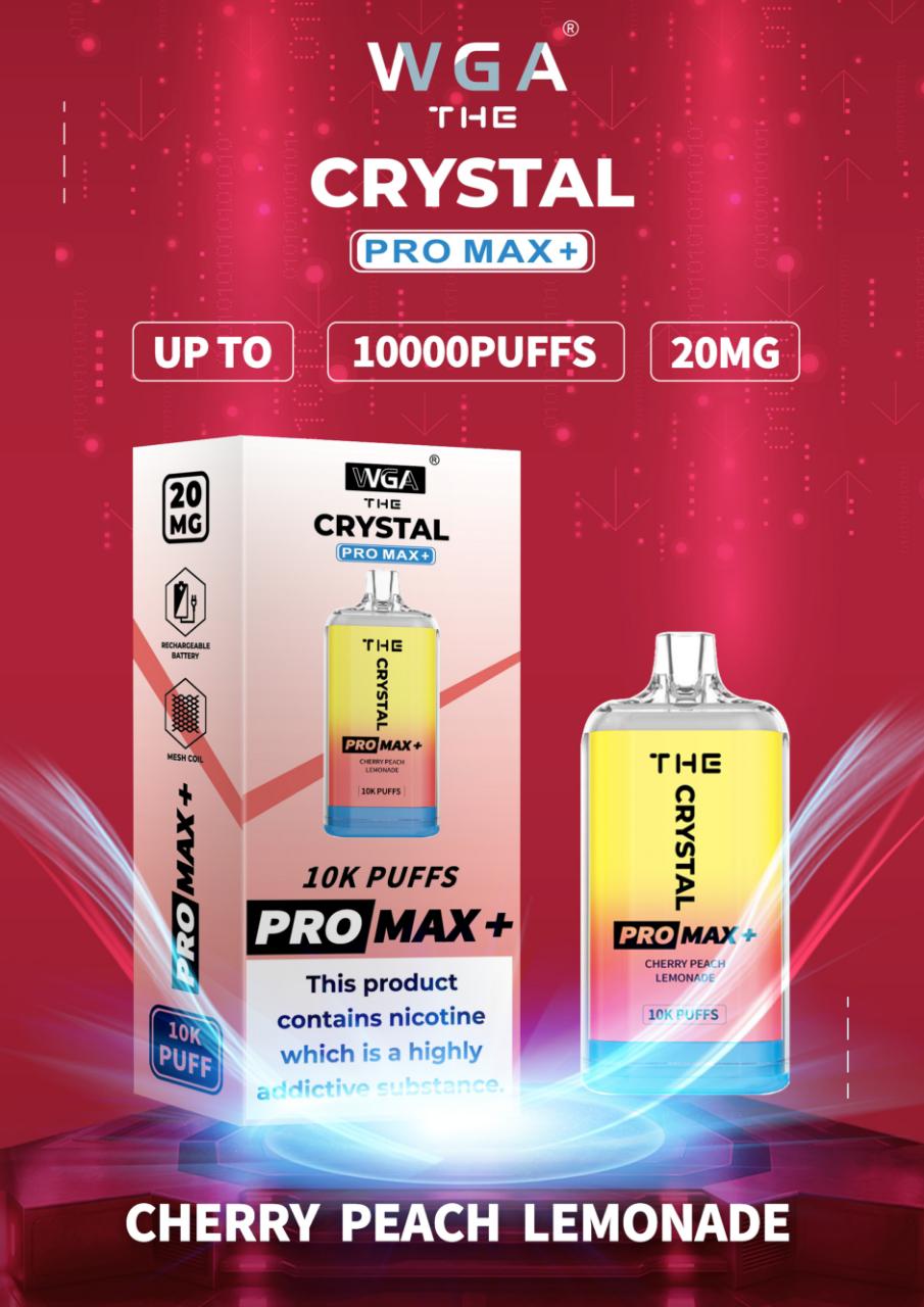 The Crystal Pro Max + 10000 Disposable Vape Pod (Boîte de 10)