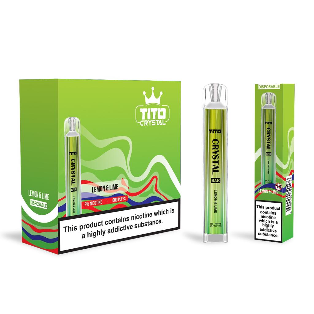 Tito Crystal Bar Vape Pen 600 Puffs (Boîte de 10)