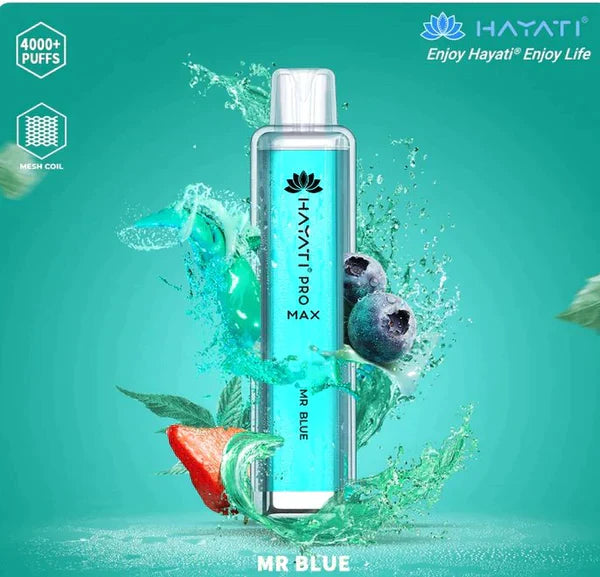 Hayati Crystal Pro Max 4000 Puffs (Boîte de 10)