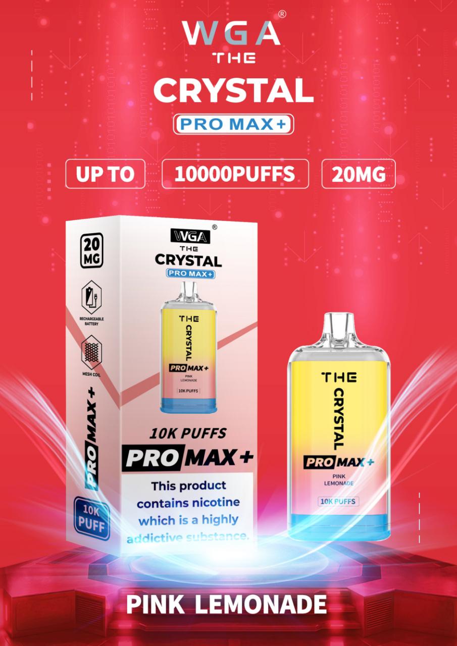 The Crystal Pro Max + 10000 Disposable Vape Pod (Boîte de 10)