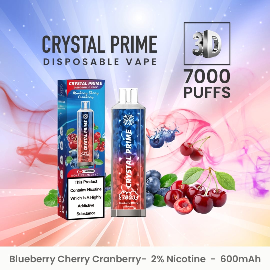 Crystal Prime 7000 Disposable Vape Puff Pod Device (Boîte de 10)