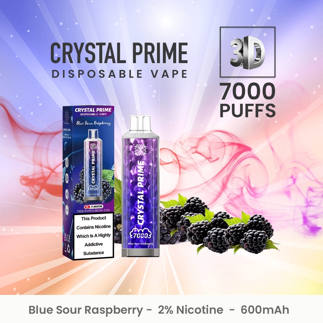 Crystal Prime 7000 Disposable Vape Puff Pod Device (Boîte de 10)