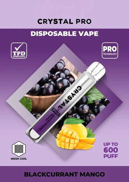 Crystal Pro Bar 600 Puffs Disposable Vape- (Boîte de 10)