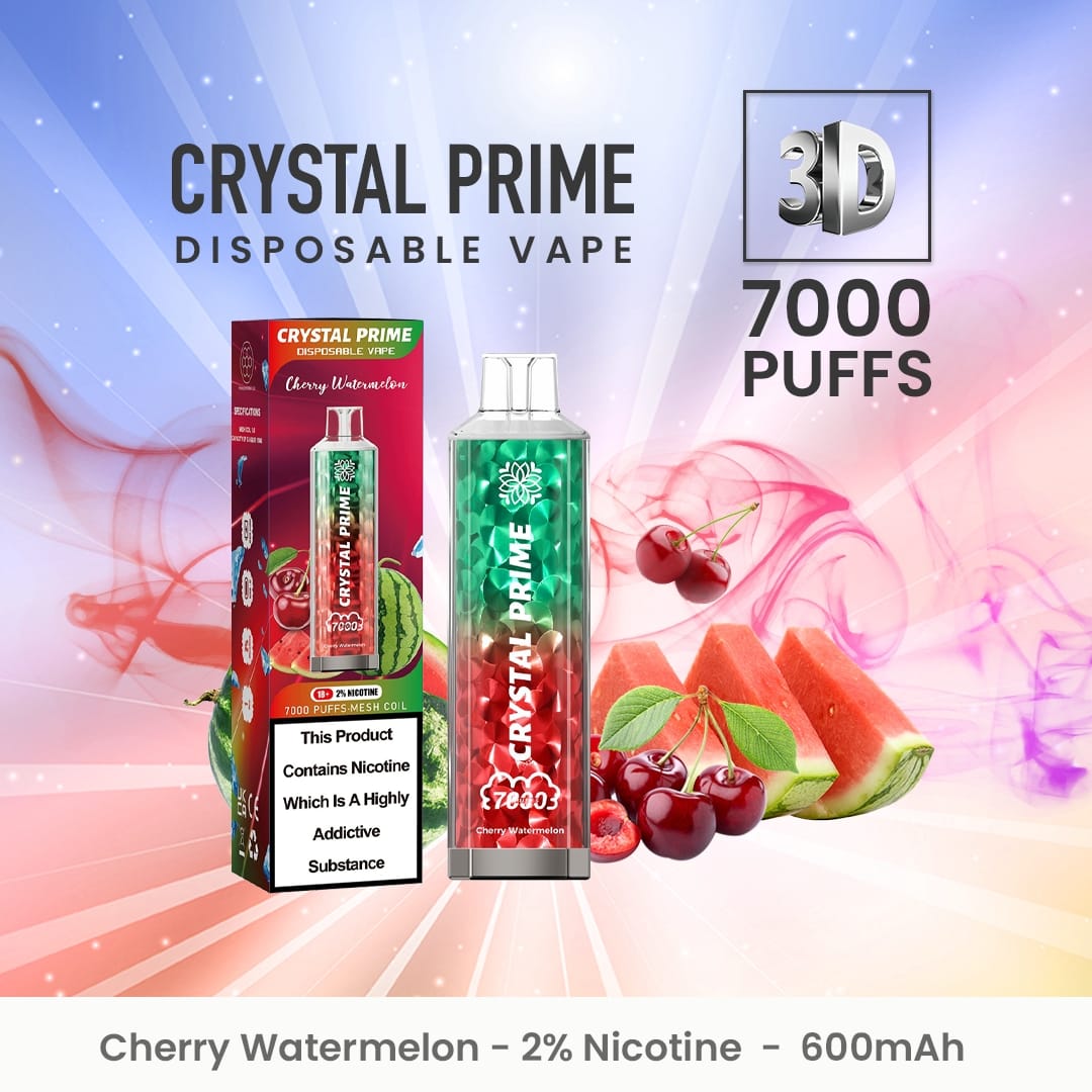 Crystal Prime 7000 Disposable Vape Puff Pod Device (Boîte de 10)