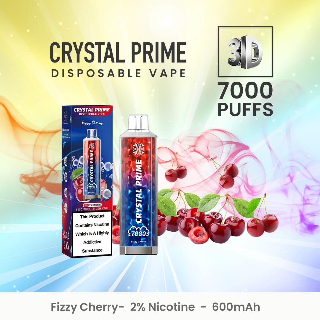 Crystal Prime 7000 Disposable Vape Puff Pod Device (Boîte de 10)