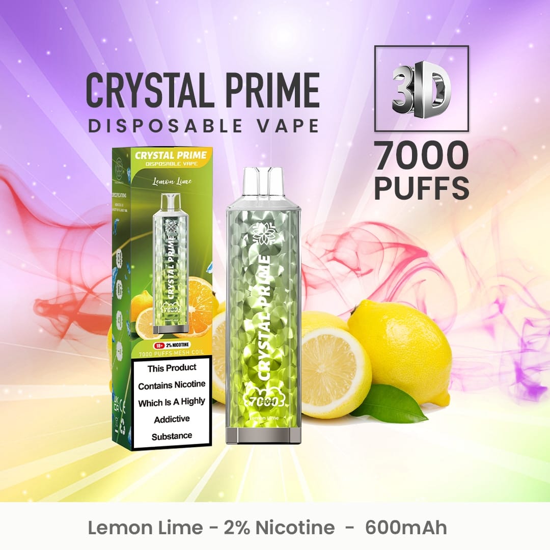 Crystal Prime 7000 Disposable Vape Puff Pod Device (Boîte de 10)