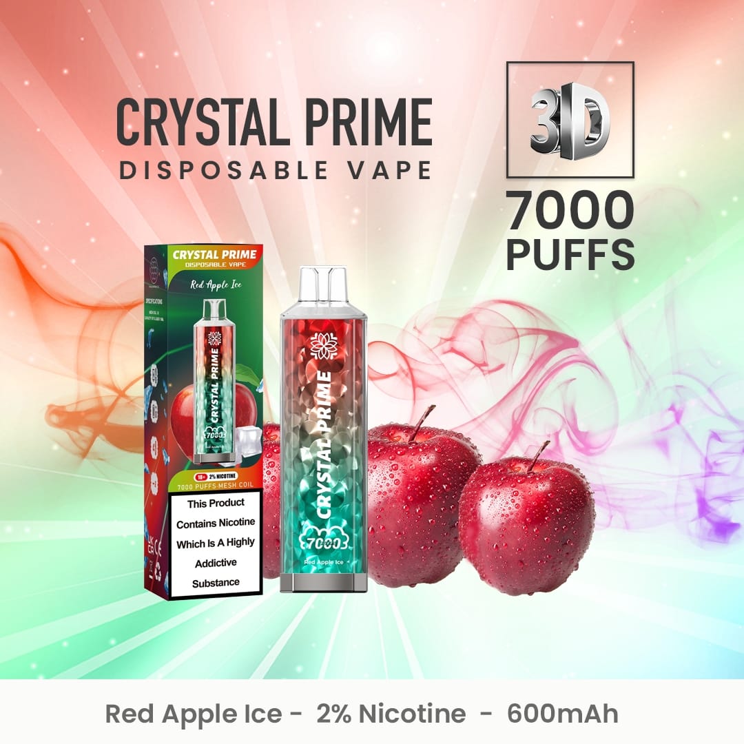 Crystal Prime 7000 Disposable Vape Puff Pod Device (Boîte de 10)