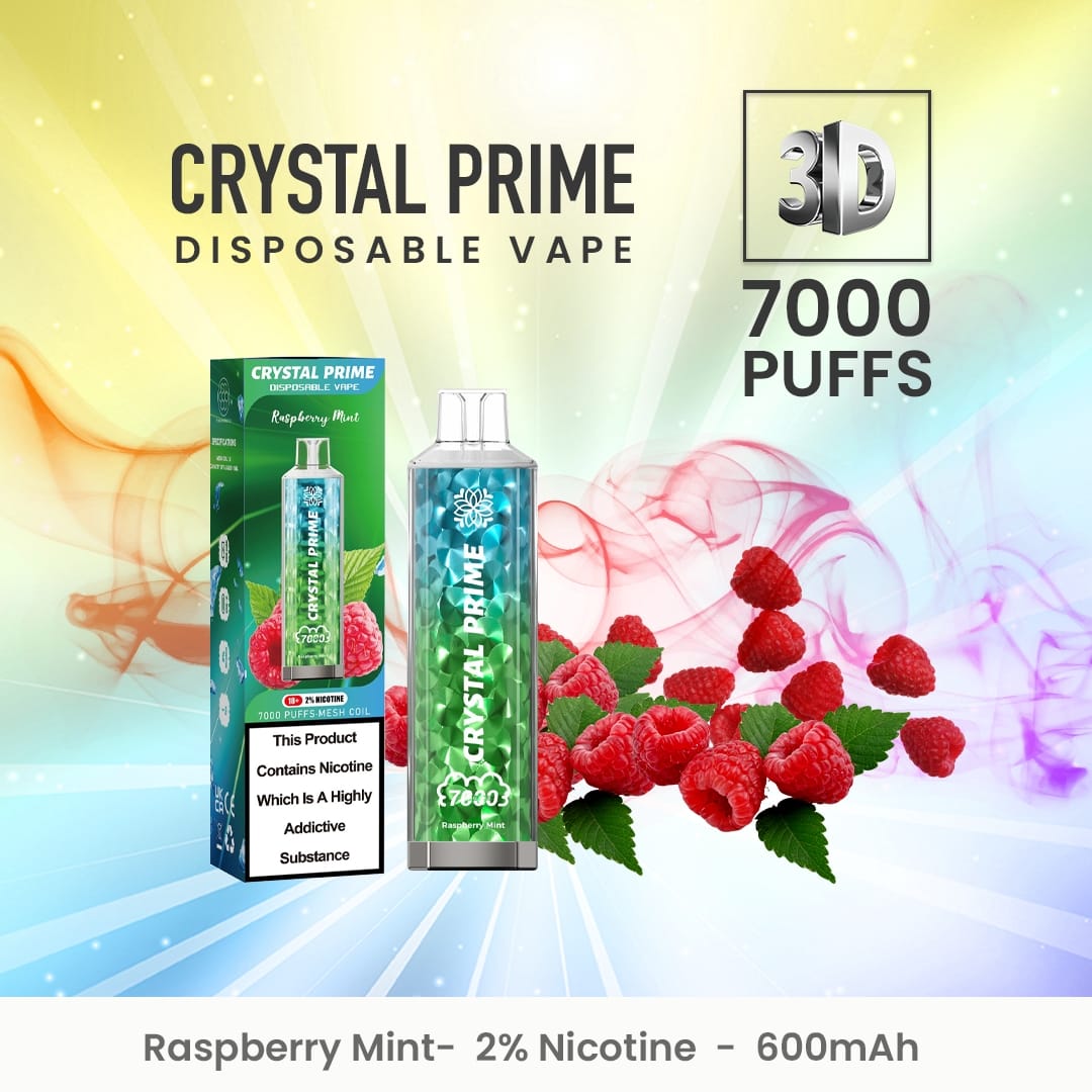 Crystal Prime 7000 Disposable Vape Puff Pod Device (Boîte de 10)