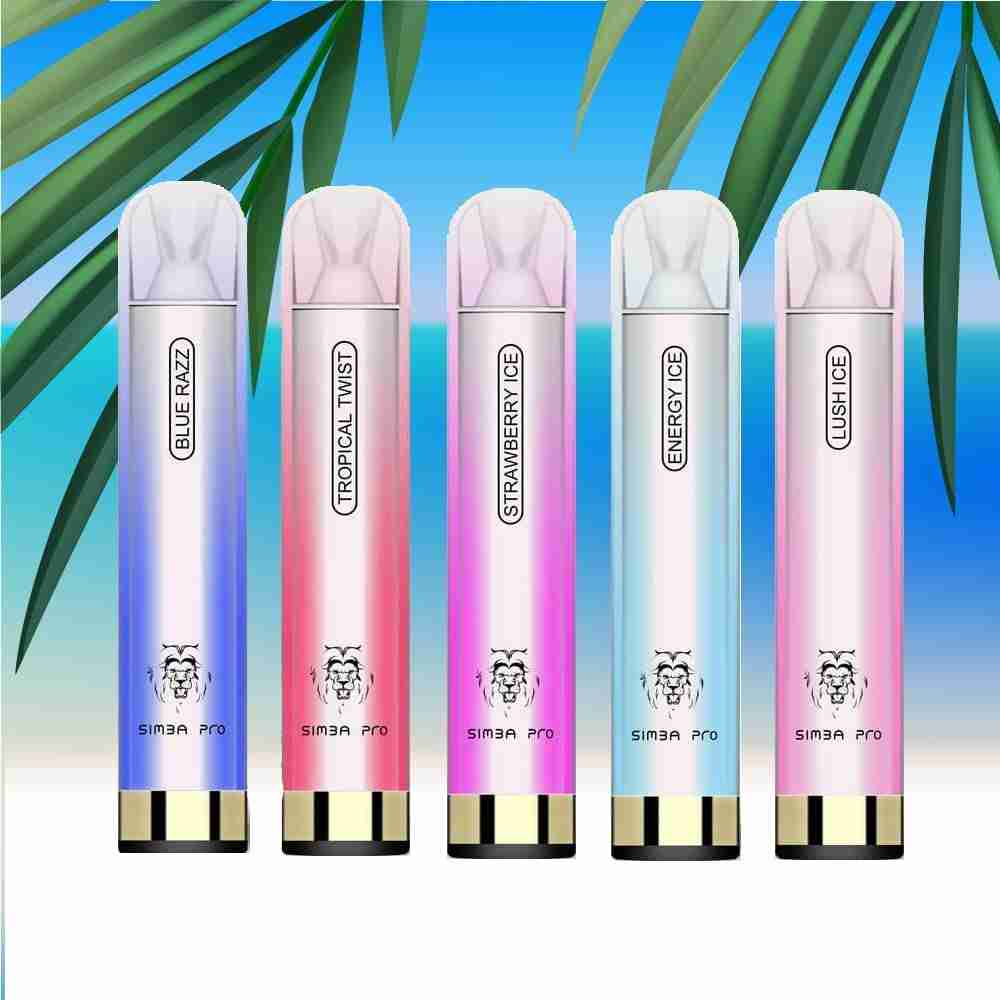 Simba Pro Vape 2500 Puffs Disposables Vapes With No Nicotine – Pack of 10