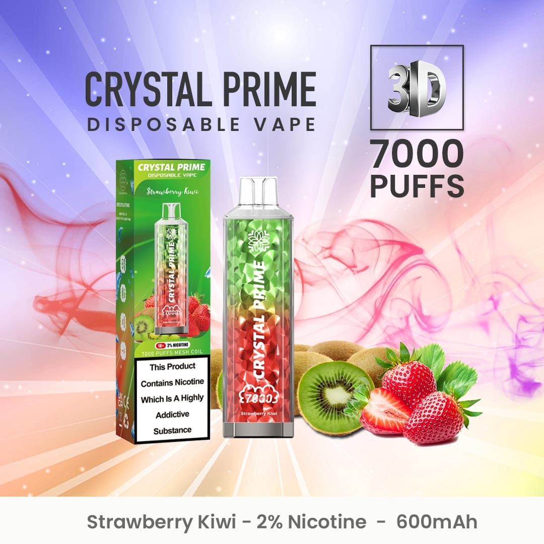 Crystal Prime 7000 Disposable Vape Puff Pod Device (Boîte de 10)