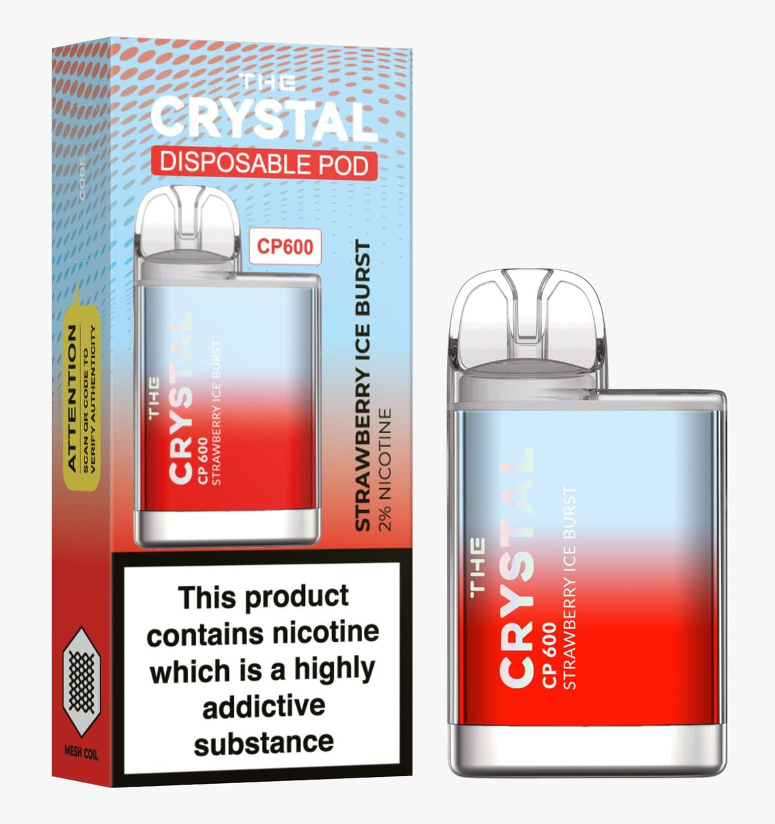 The Crystal CP600 Disposable Vape Puff Bar Box of 10 - #Simbavapes#